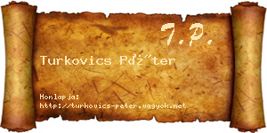 Turkovics Péter névjegykártya