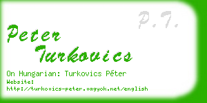 peter turkovics business card